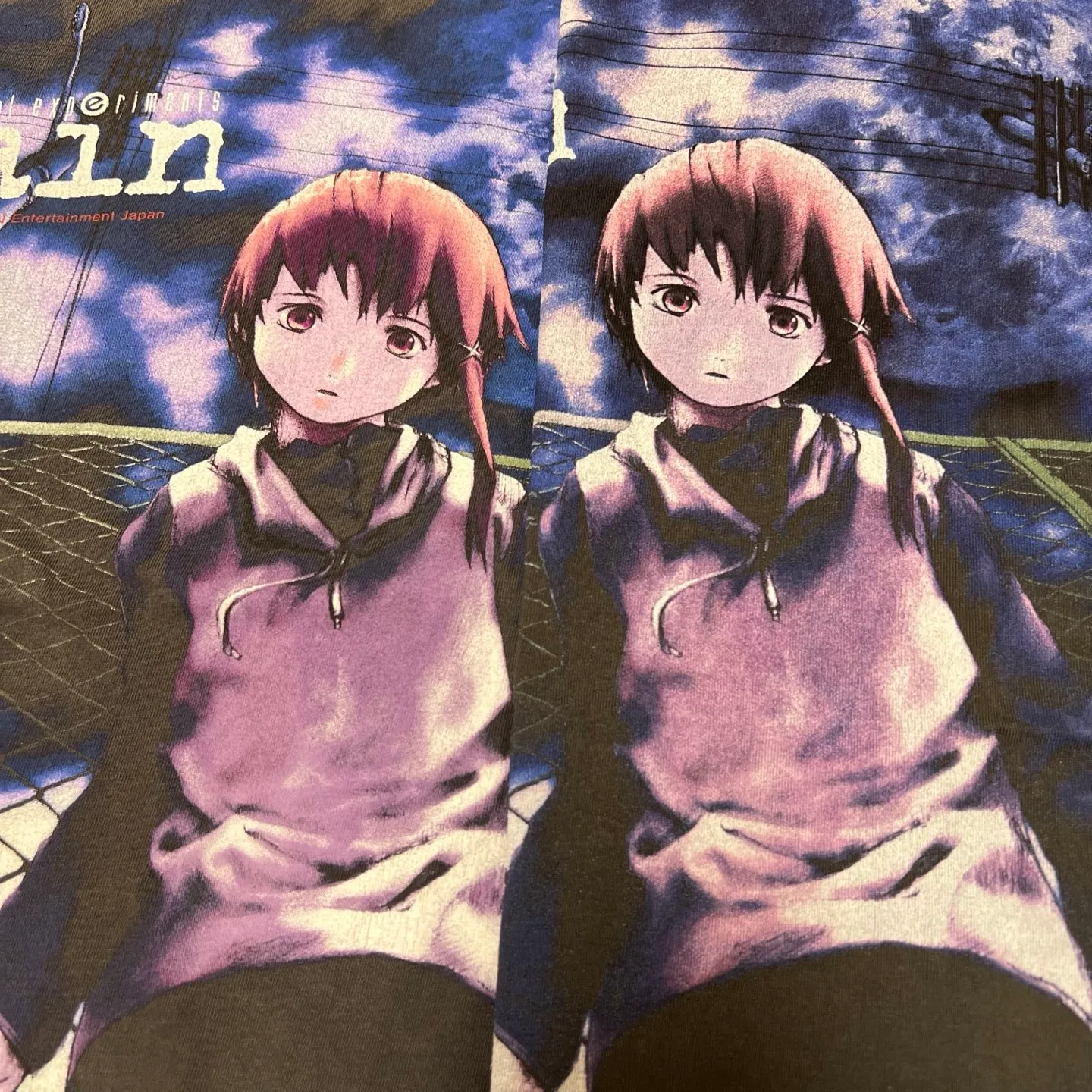 Printing proofing SAINT Mxxxxxx × serial experiments lain × GEEKS RULE GS_SS TEE/LAIN/BLK Sci-fi masterpiece anime <Ringtone> co-branded Ringtone co-branded distressed short-sleeves Washed black S-XL Super rich and delicate printing technology perfectly shows the authentic details Customized co-branded accessories The real correct version Ready-made garments Assute dyeing Washed to make old Maliu water faded